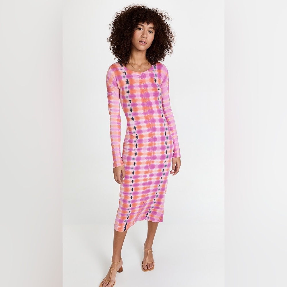 Raquel Allegra Fitted Long Sleeve Tie Dye Dress size 0